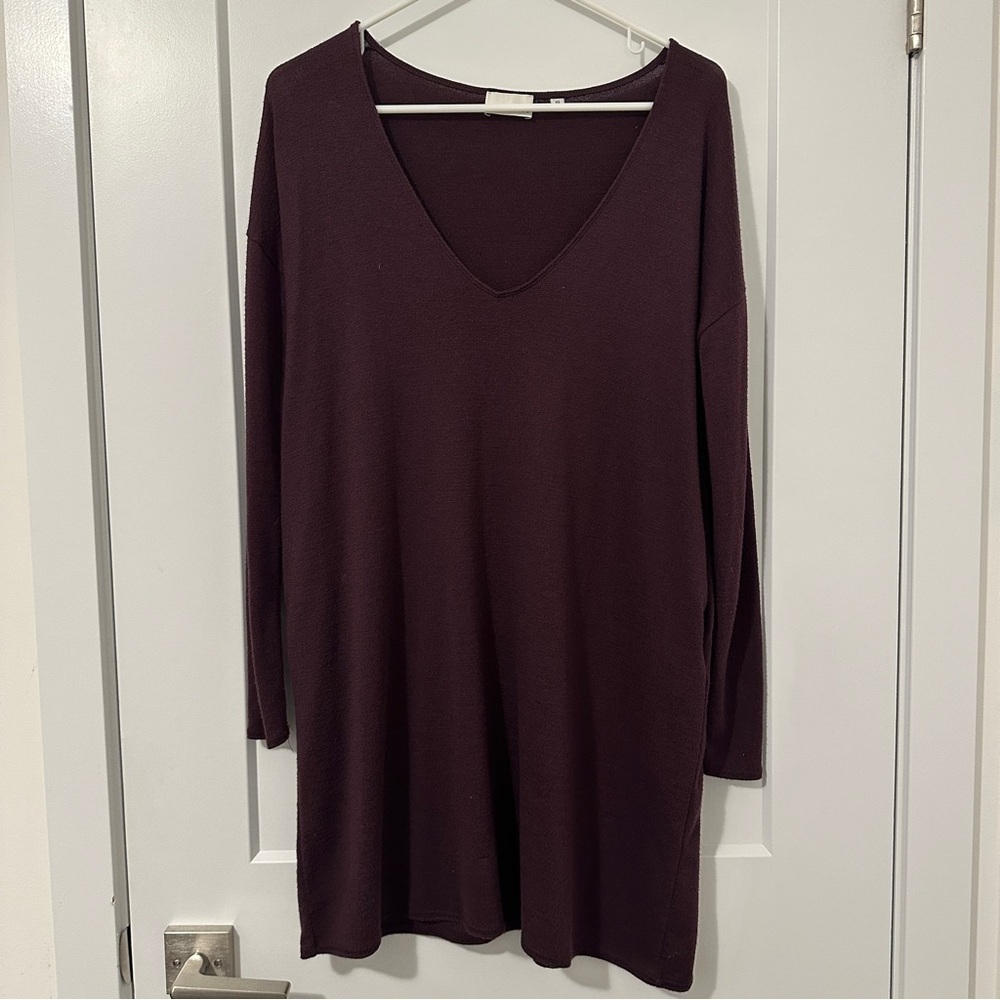 Aritzia Wilfred Free Gail Sweater Dress in a Deep Purple Size XS Women’s